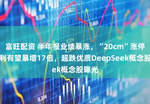 富旺配资 半年报业绩暴涨，“20cm”涨停！净利有望暴增17倍，超跌优质DeepSeek概念股曝光